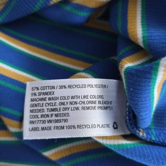 Wild Fable Women's Size Medium Blue Green Yellow Ribbed Cropped Tank Top - Picture 6 of 6